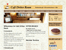 Tablet Screenshot of cafe-dritter-raum.de